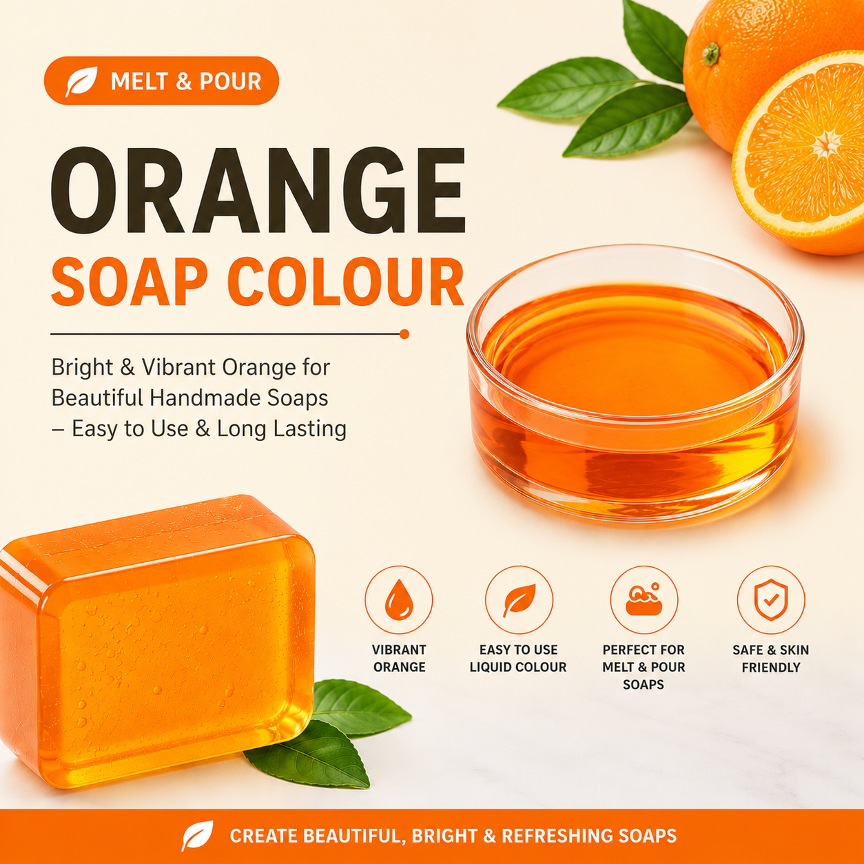 Orange Liquid Soap Colour