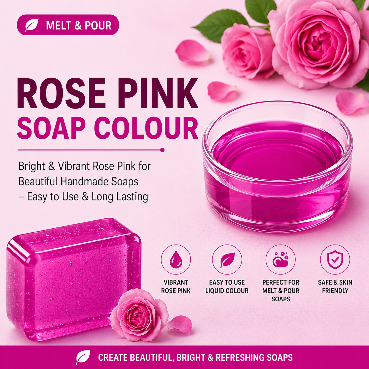 Rose Pink Soap Colour
