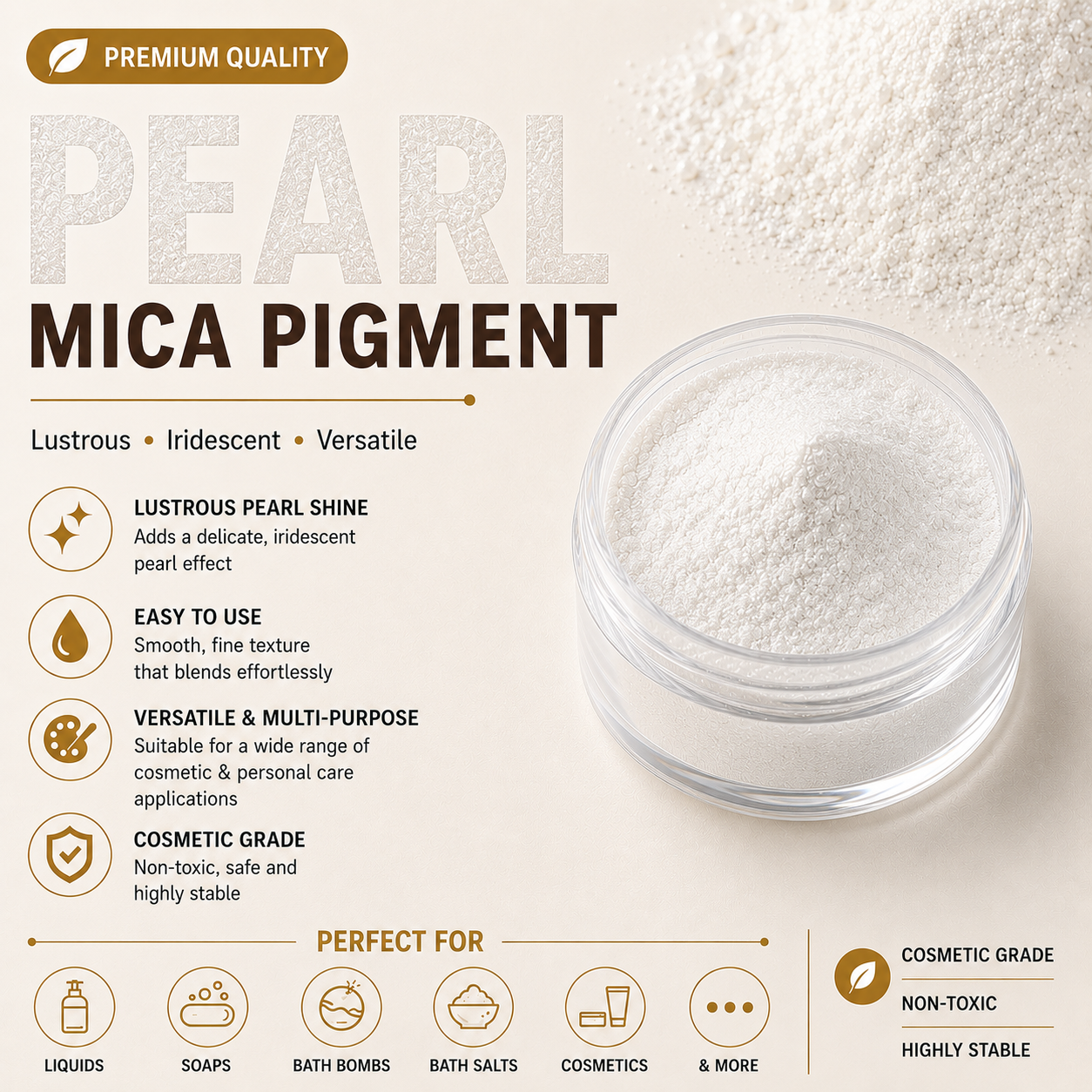 Pearl Mica pigment powder, cp soap colour, soap colour, mica colours, mica pigments, bath bombs colour