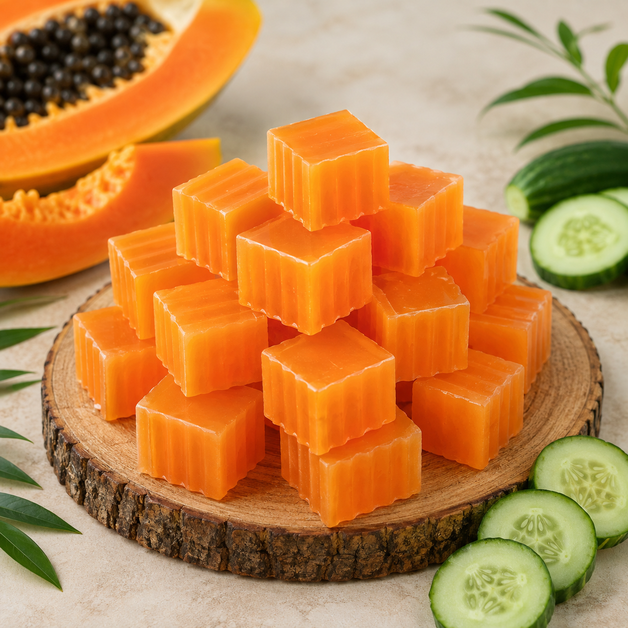 Papaya Cucumber soap base