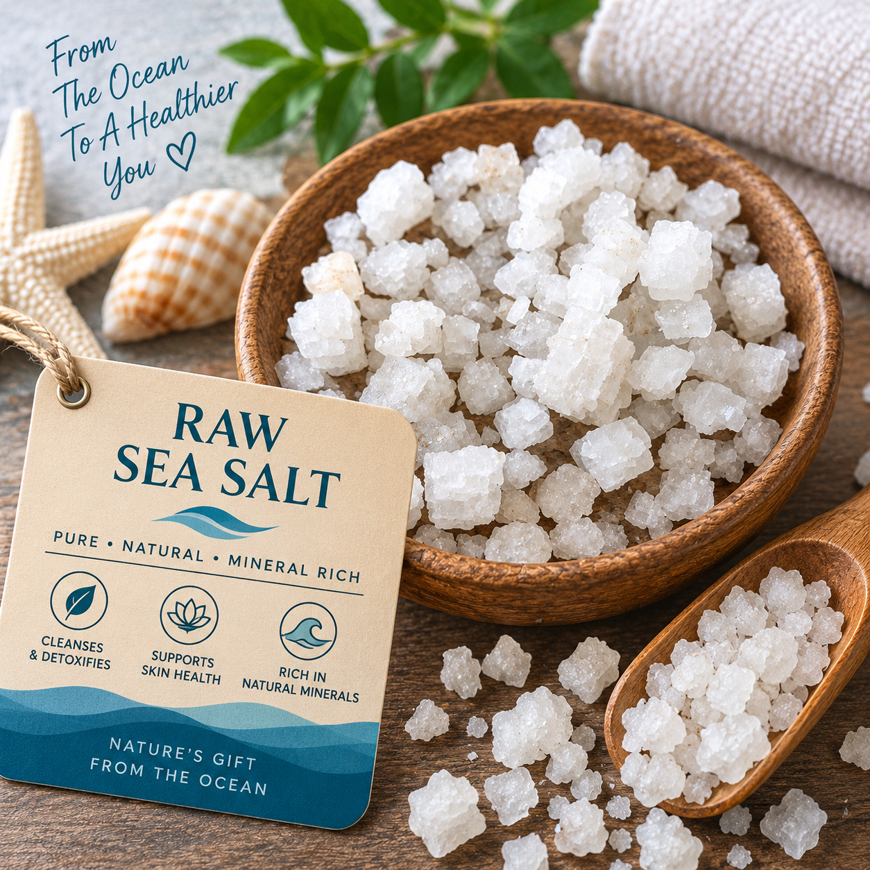 Raw sea salt